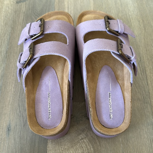 Free People Intentionally Blank Rule Breaker Sandal Lavender Suede - Picture 6 of 8